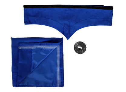 LKW-Vorhänge passend für Iveco S-WAY HI-WAY – 5-tlg. Komplettset Blau mit Borde & Haken